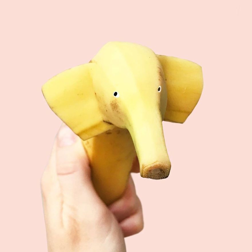 elephant made from a banana